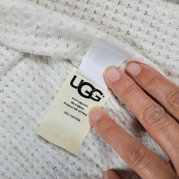 New UGG cream tie close short sleeves cardigan - Picture 2 of 11